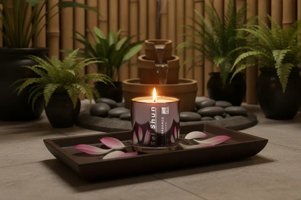 sự kết hợp nến ngọc lan tây và trầm hương