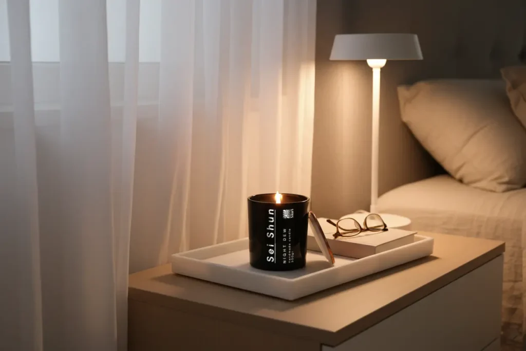 nến thơm oải hương hoa mộc tê cho phòng ngủ thư giãn